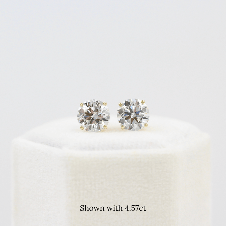 Earrings The Classic Stud Earrings in Yellow Gold with Lab-Grown Diamond