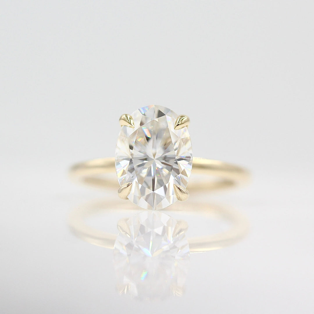 The Celeste Ring in Yellow Gold against a white background