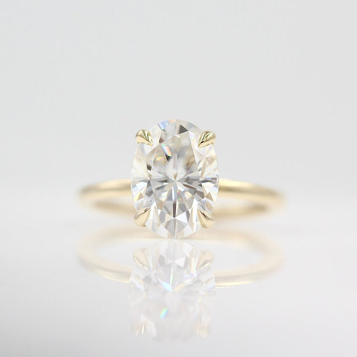 The Celeste Ring in Yellow Gold against a white background