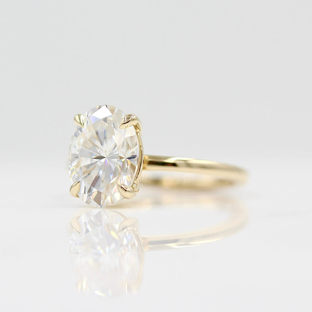 The Celeste Ring in Yellow Gold against a white background