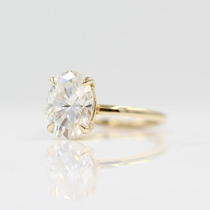 The Celeste Ring in Yellow Gold against a white background