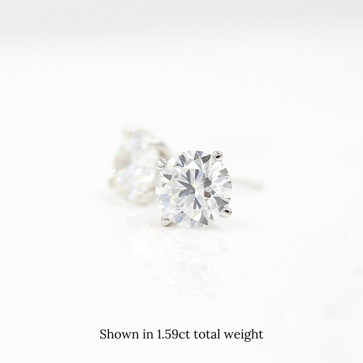 1.59ct Classic Diamond Studs in white gold against a white background