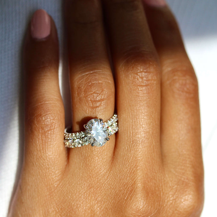 Wedding Band 14k White Gold The Open Lexington Wedding Band in White Gold
