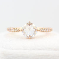 The Aurora Ring (Round) in Rose Gold with 1ct Moissanite