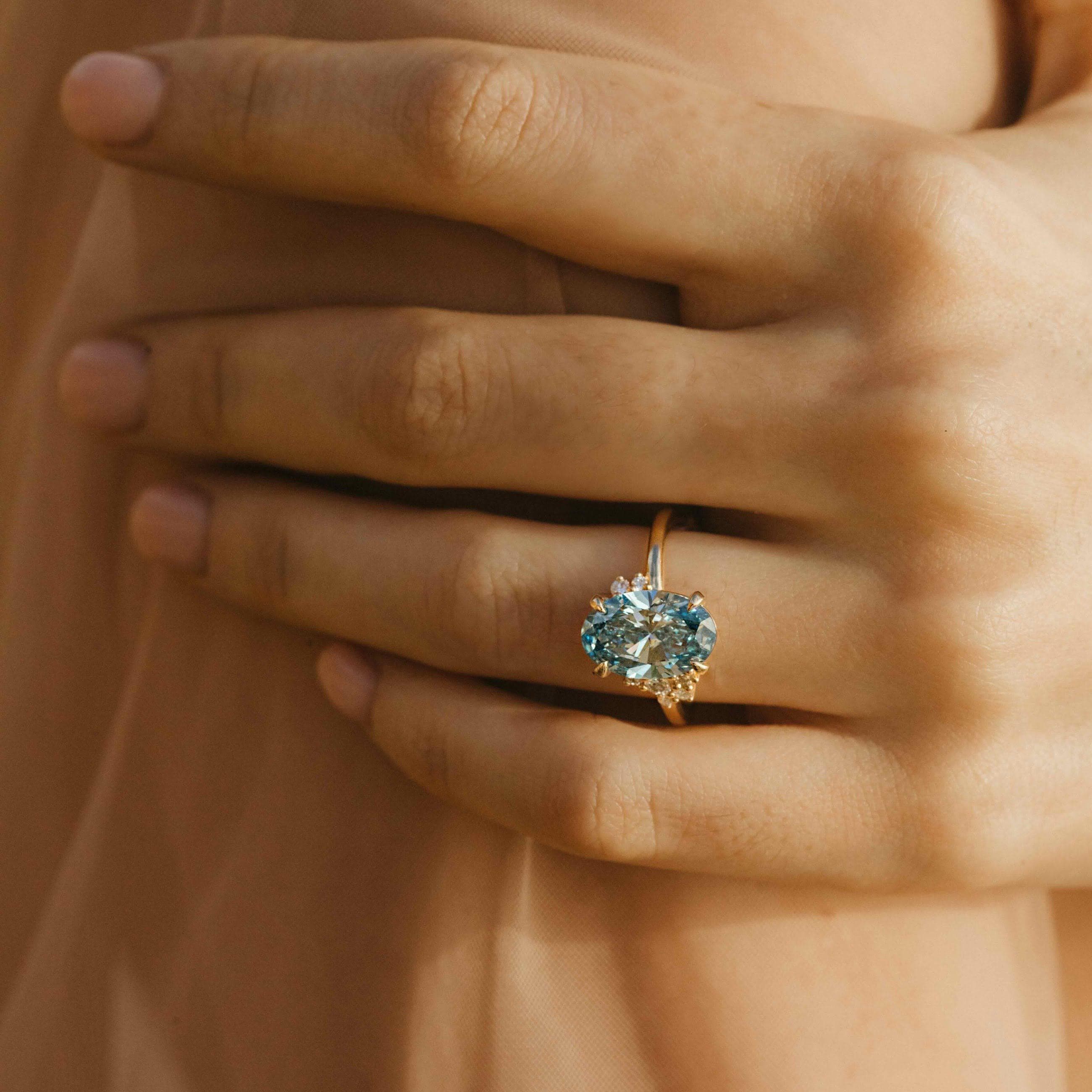The Bella Ring - 3.27ct Blue Lab-Grown Diamond | Taylor The Bella Ring - 3.27ct Blue Lab-Grown Diamond | Taylor