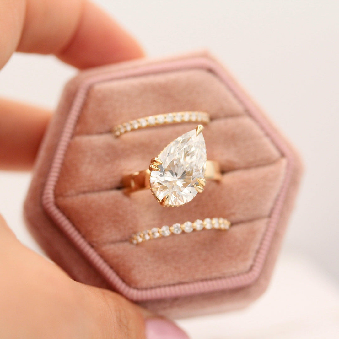Engagement Ring The Bettina Hidden Halo Engagement Ring (Pear)
