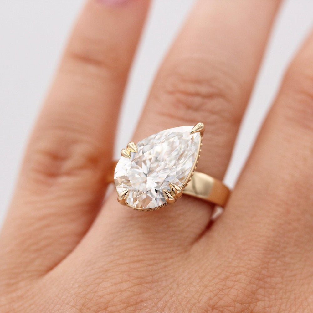 Engagement Ring The Bettina Hidden Halo Engagement Ring (Pear)