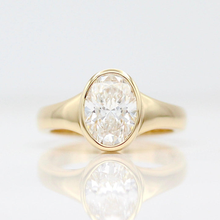 Ready to Ship Ring Lab-Grown Diamond / 14k Yellow Gold / 2ct The Billie Ring (Oval) in Yellow Gold with 2ct Lab-Grown Diamond