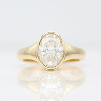 Ready to Ship Ring Lab-Grown Diamond / 14k Yellow Gold / 2ct The Billie Ring (Oval) in Yellow Gold with 2ct Lab-Grown Diamond