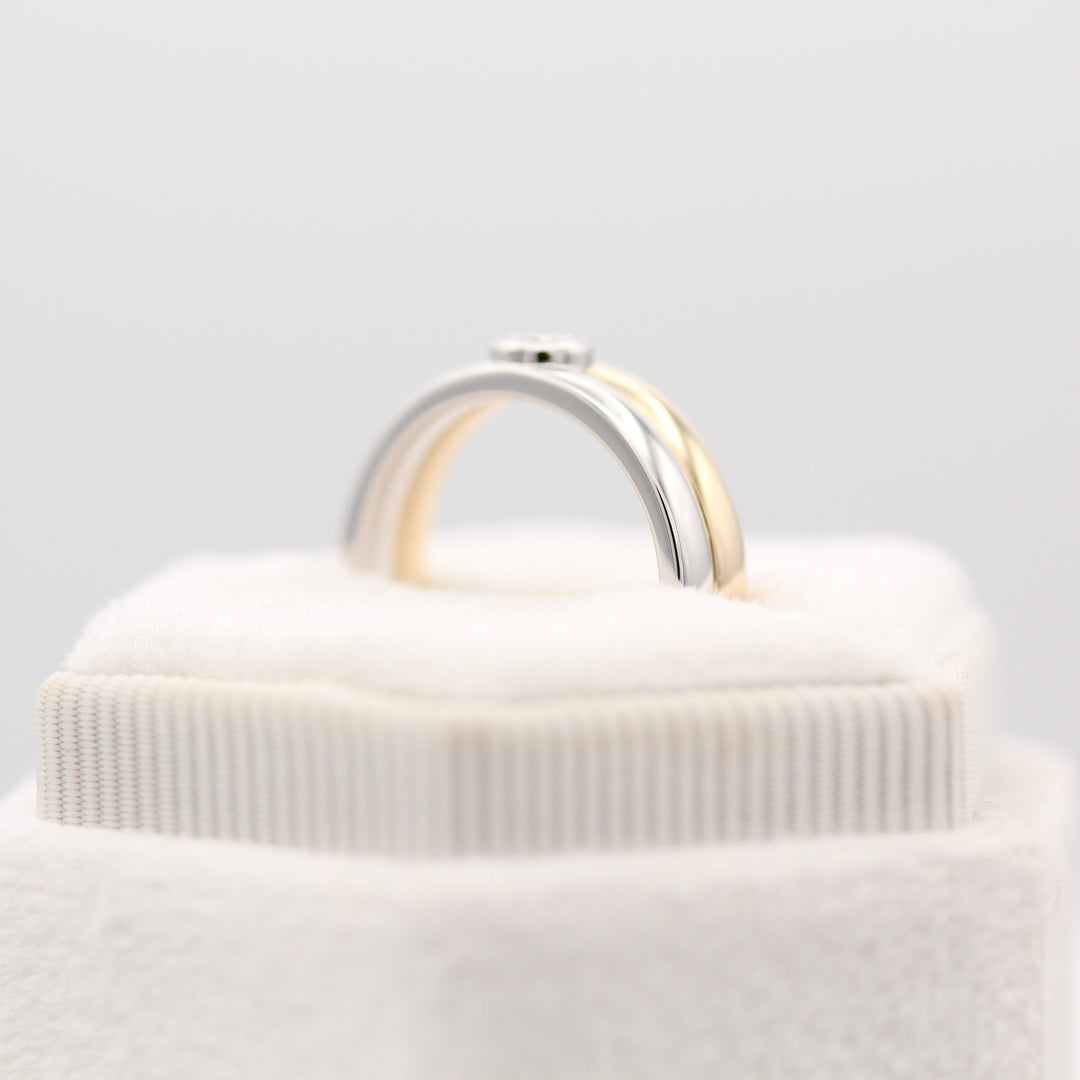 The Carraway Pinky Ring in White Gold/ Yellow Gold
