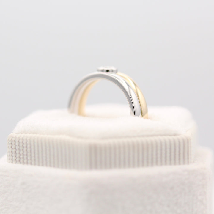 The Carraway Pinky Ring in White Gold/ Yellow Gold