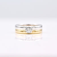 The Carraway Pinky Ring in White Gold/ Yellow Gold