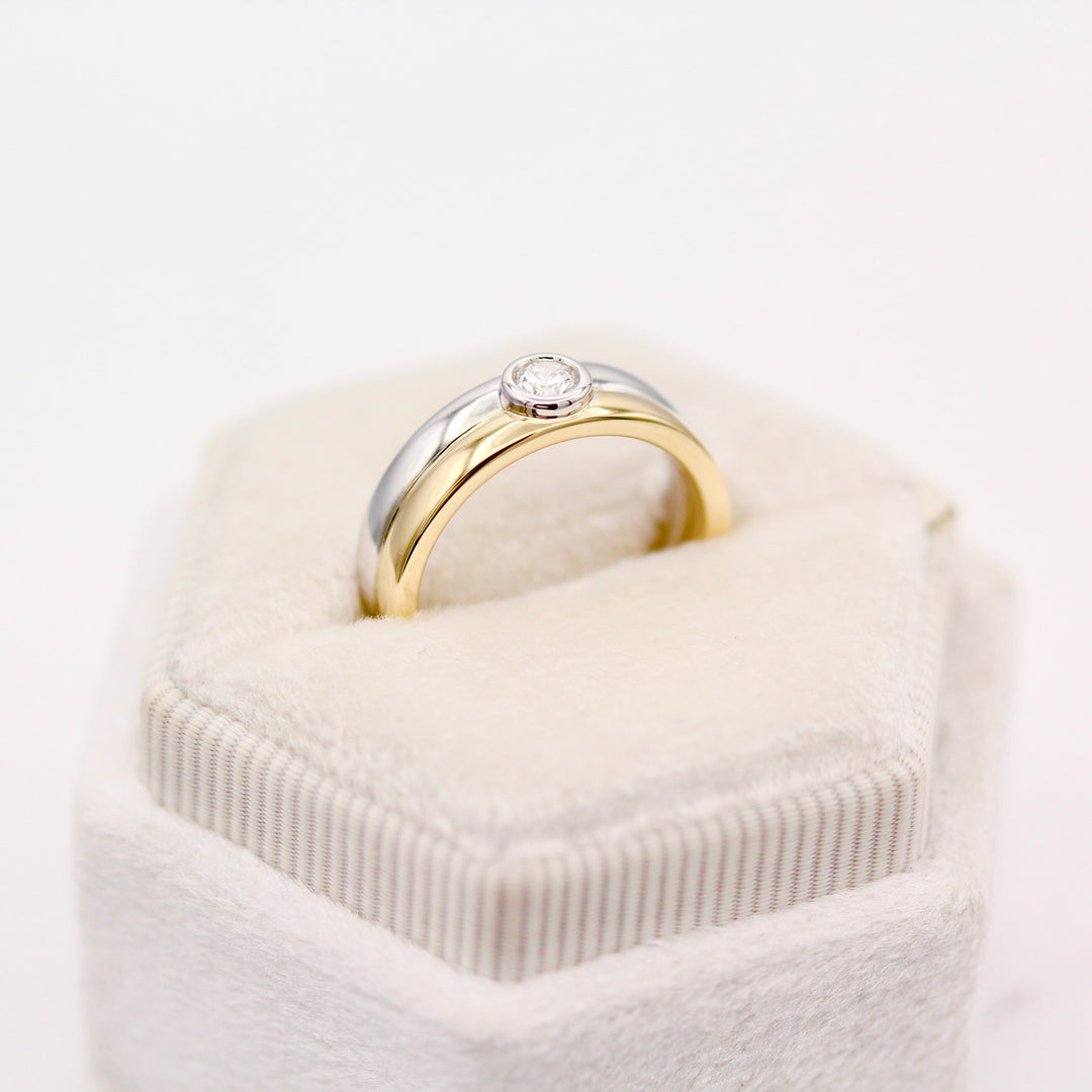 The Carraway Pinky Ring in White Gold/ Yellow Gold