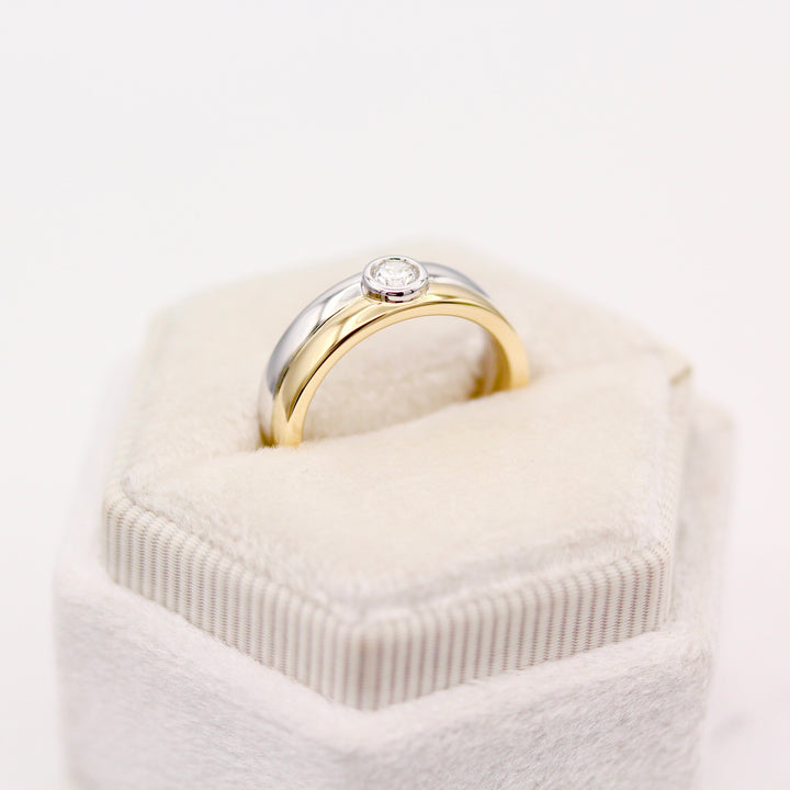 The Carraway Pinky Ring in White Gold/ Yellow Gold