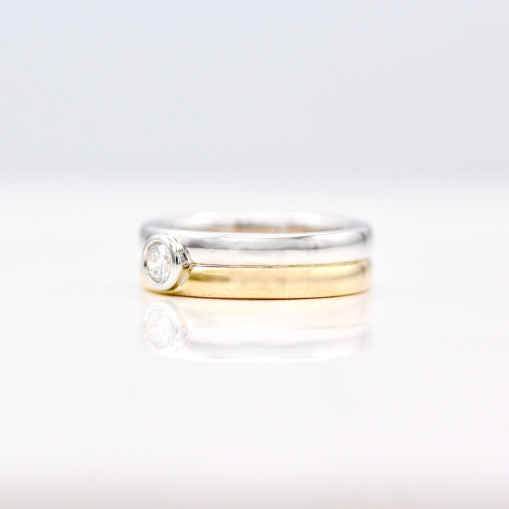 The Carraway Pinky Ring in White Gold/ Yellow Gold