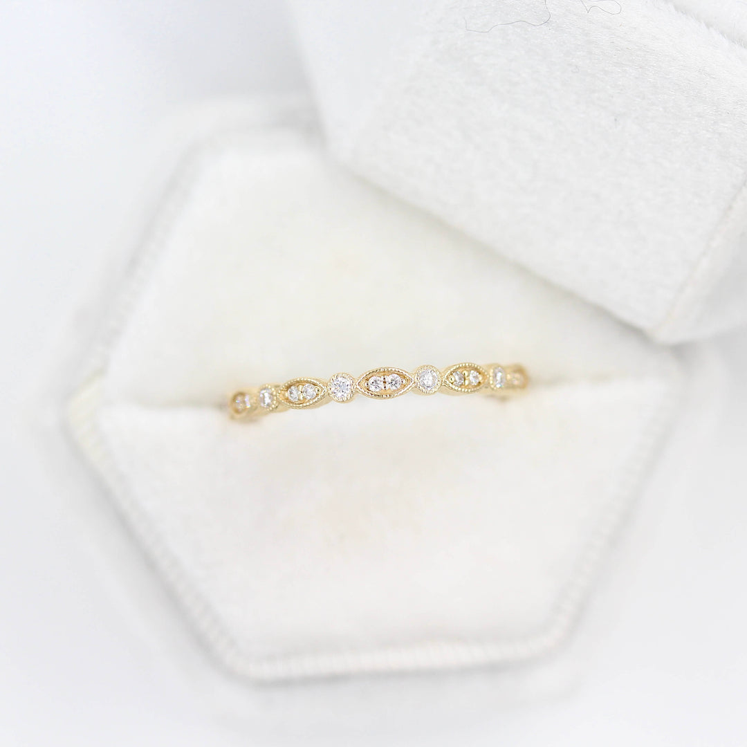 Ready-to-ship Ring 14k Yellow Gold The Charlotte Wedding Band in Yellow Gold