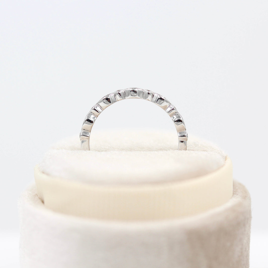 Ready-to-ship Ring 14k White Gold The Charlotte Wedding Band in White Gold