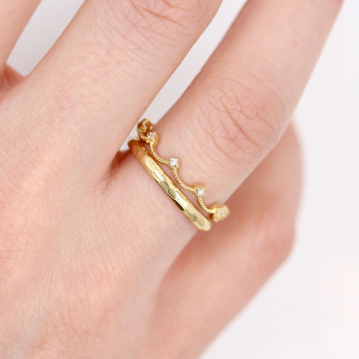 Ready to Ship Ring 14k Yellow Gold The Christie Bands in Yellow Gold