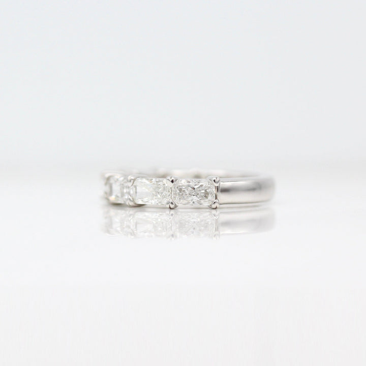 The Clara Wedding Band in White Gold against a white background