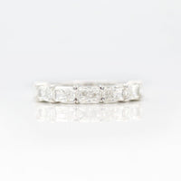 The Clara Wedding Band in White Gold against a white background