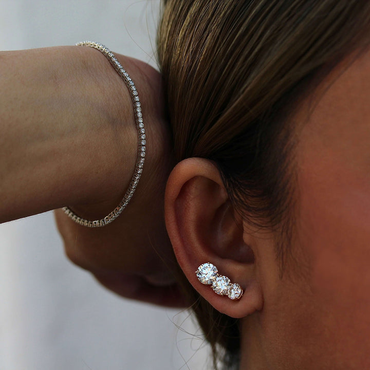 Earrings The Classic Stud Earrings in Yellow Gold with Lab-Grown Diamond