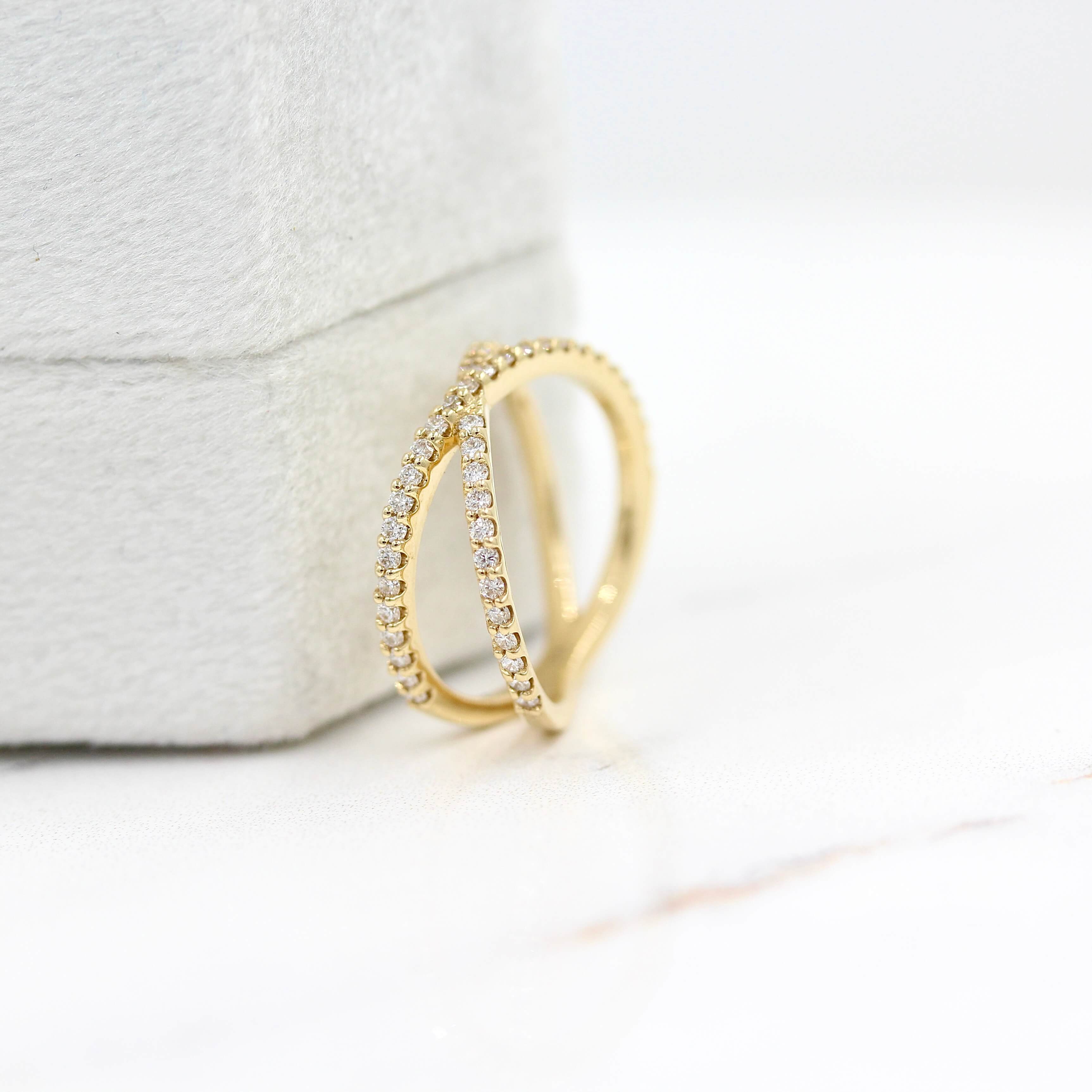 Criss Cross Eternity Ring - Edwin Novel Jewelry Design