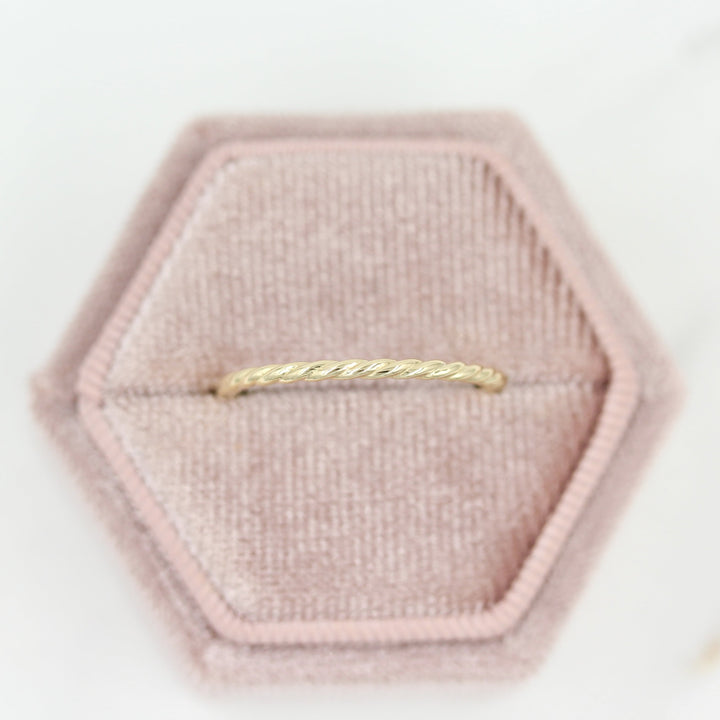 Ready to Ship Ring 14k Yellow Gold The Dainty Twist Stacking Ring in Yellow Gold