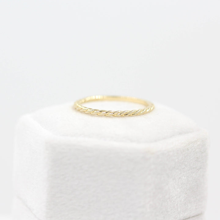 Ready to Ship Ring 14k Yellow Gold The Dainty Twist Stacking Ring in Yellow Gold