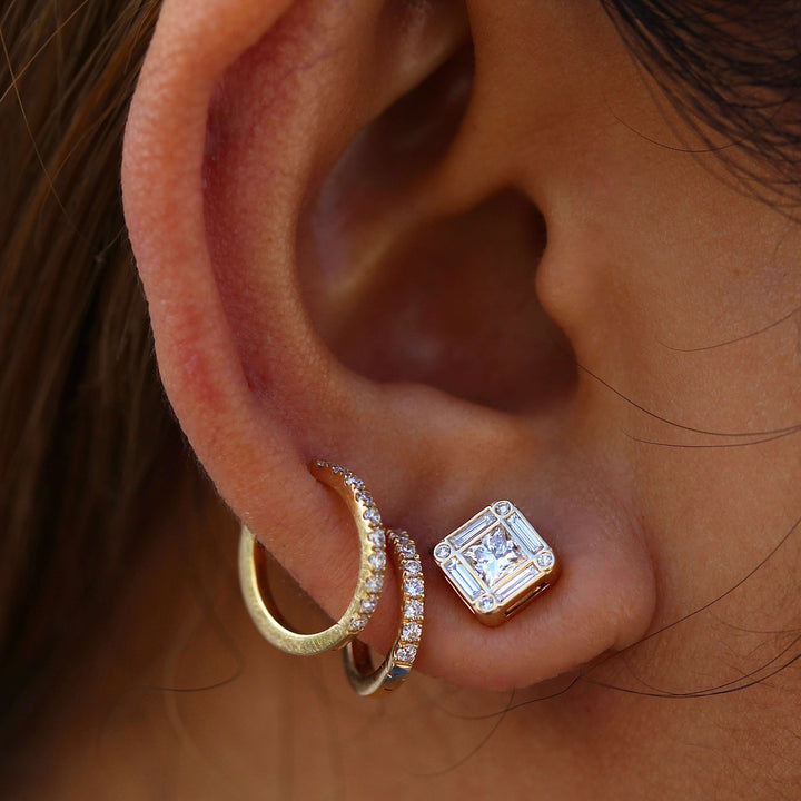 Earrings Diamond Huggies