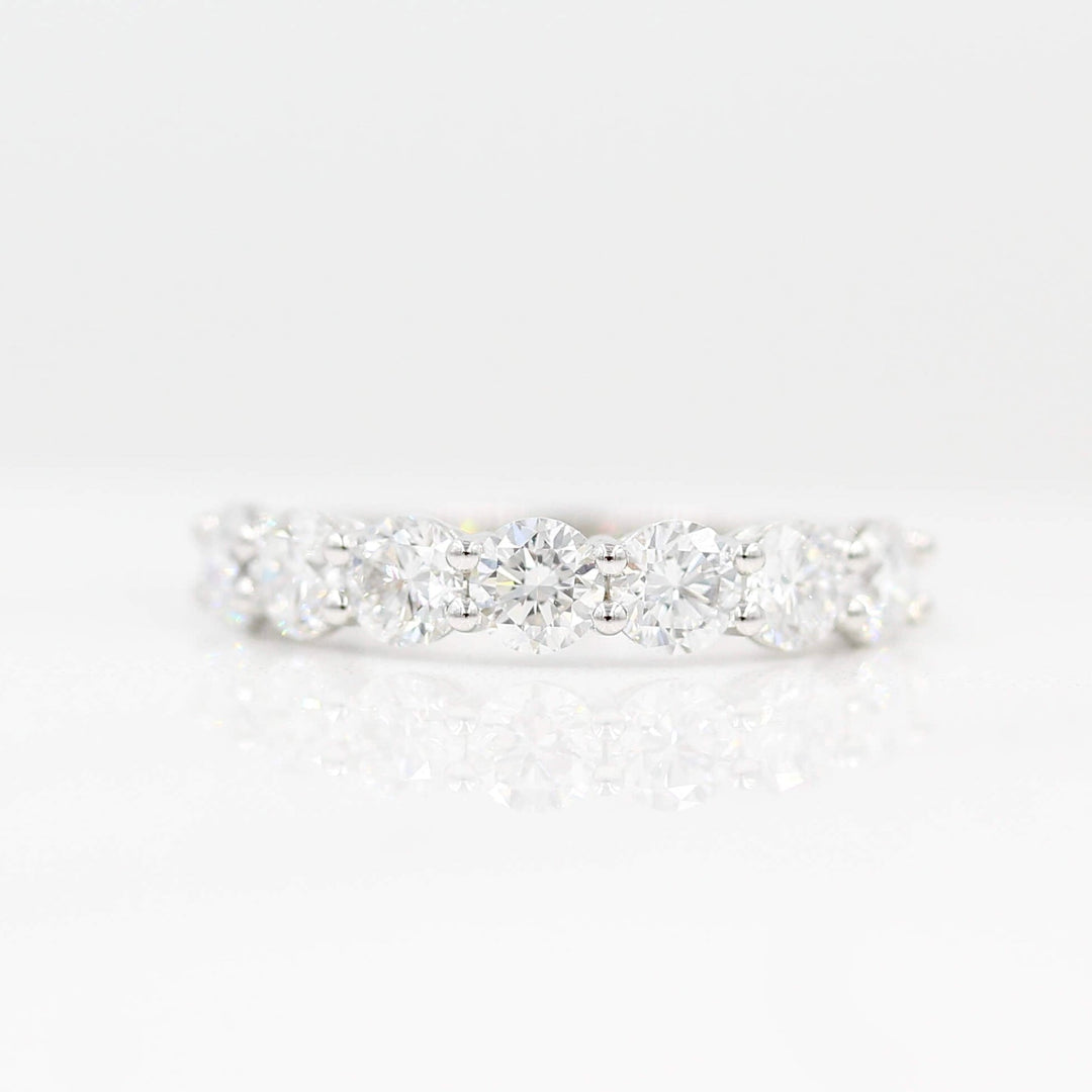 The Elisa Wedding Band in White Gold and 1.75ct Lab-Grown Diamond against a white background