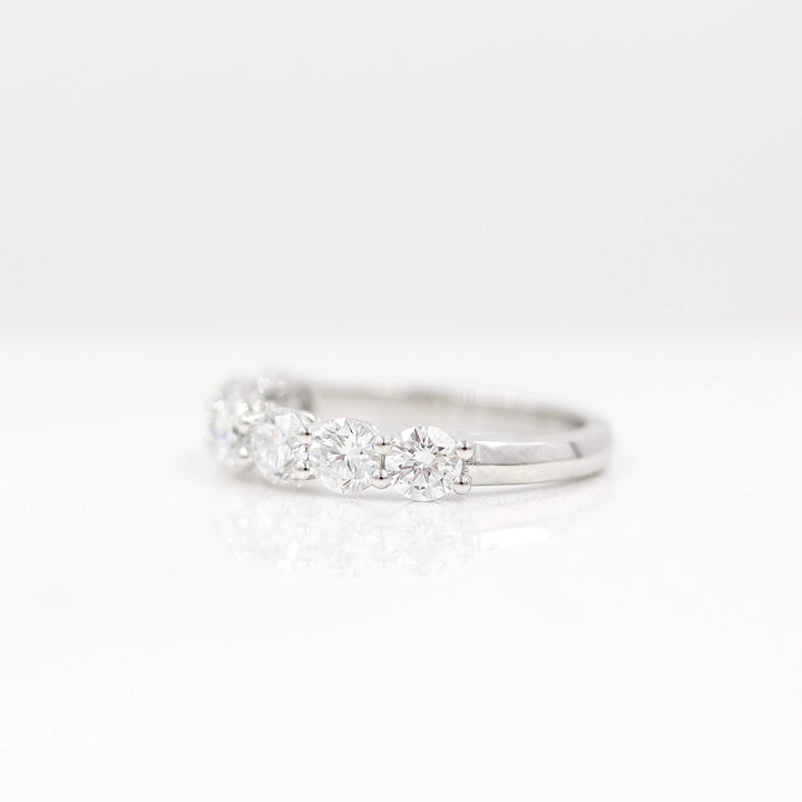 The Elisa Wedding Band in White Gold and 1.75ct Lab-Grown Diamond against a white background