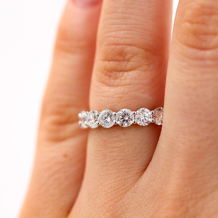 Ready to Ship Ring 14k White Gold The Elisa Wedding Band in White Gold with 1.75ct Lab-Grown Diamond