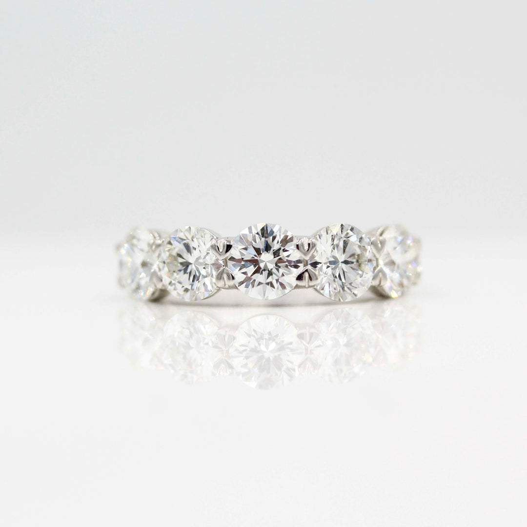 The Greta Wedding Band in white gold against a white background