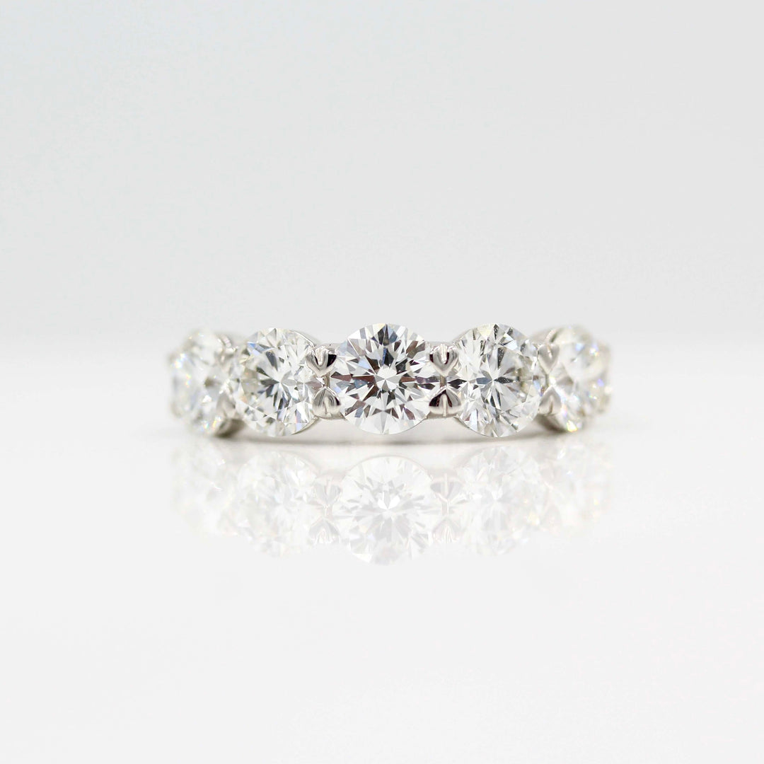 The Greta Wedding Band in white gold against a white background