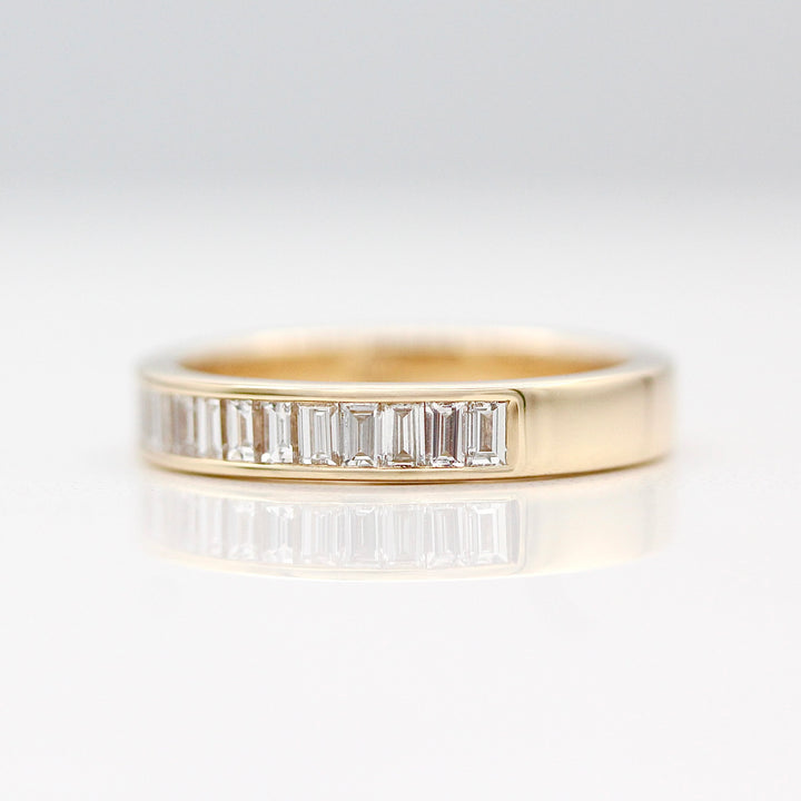 The Elle Wedding Band with Baguette set Diamonds.