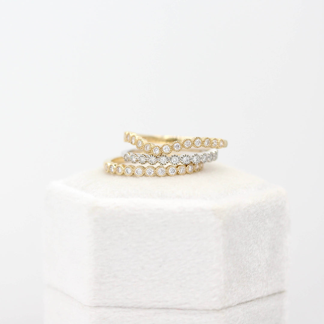 Ready to Ship Ring 14k White Gold The Florence Wedding Band in White Gold