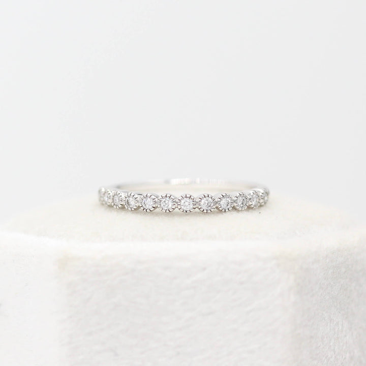 Ready to Ship Ring 14k White Gold The Florence Wedding Band in White Gold