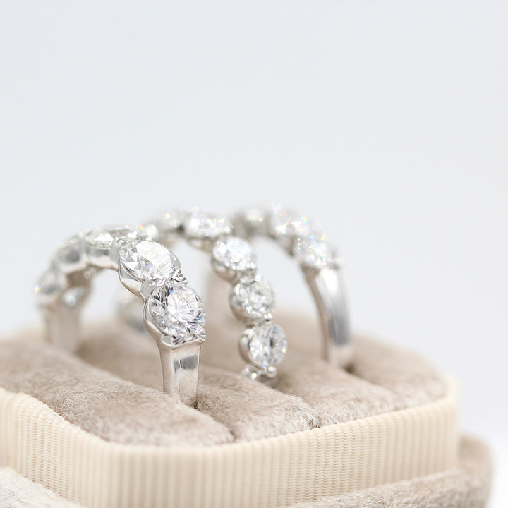 Ready to Ship Ring 14k White Gold The Elisa Wedding Band in White Gold with 1.25ct Lab-Grown Diamond