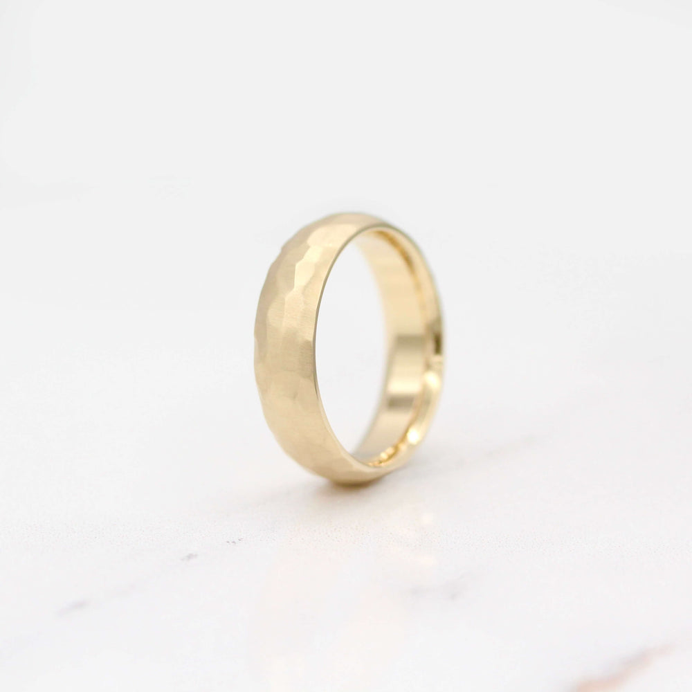 Wedding Band The Hammered Domed Band