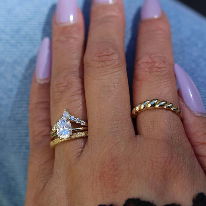 Ready-to-ship Ring 14k Yellow Gold The Sabrina Wedding Band in Yellow Gold