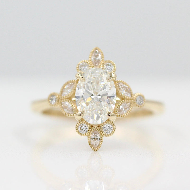 Ready to Ship Ring 14k Yellow Gold The Harlow Ring (Oval) in Yellow Gold with 1.12ct Lab-Grown Diamond