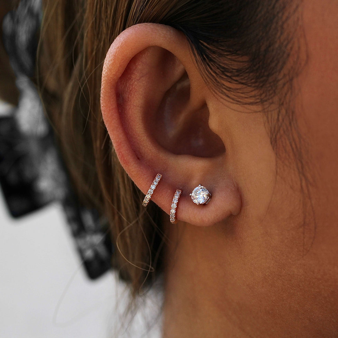 Earrings Diamond Huggies