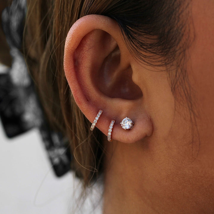 Earrings Diamond Huggies