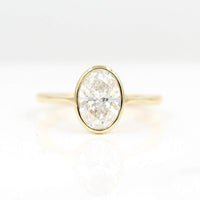 Ready to Ship Ring 14k Yellow Gold The Stevie Ring (Oval) in Yellow Gold with 1.54ct Lab Grown Diamond
