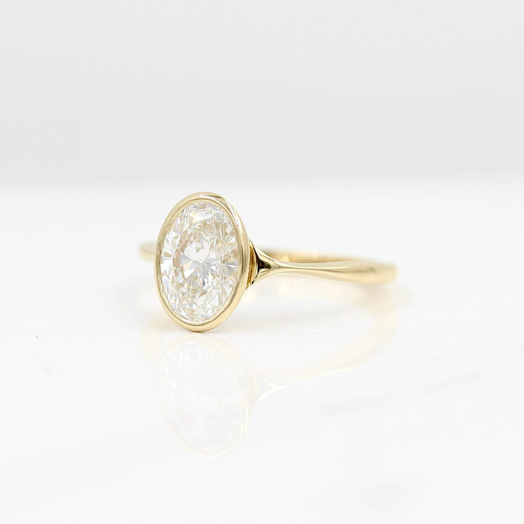 Ready to Ship Ring 14k Yellow Gold The Stevie Ring (Oval) in Yellow Gold with 1.54ct Lab Grown Diamond