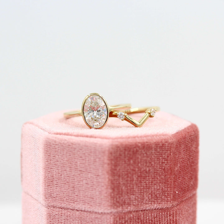 Ready to Ship Ring 14k Yellow Gold The Stevie Ring (Oval) in Yellow Gold with 1.54ct Lab Grown Diamond