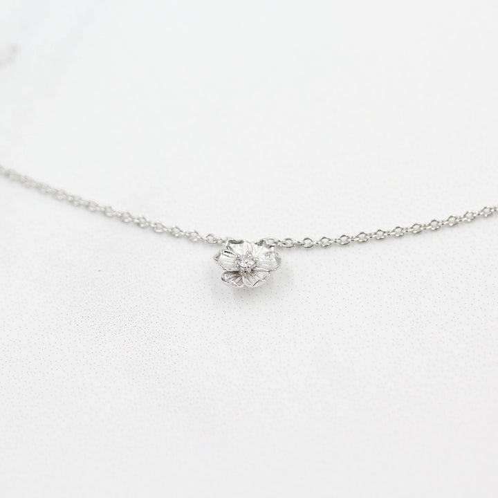 Necklace 14k White Gold The Poppy Necklace in White Gold