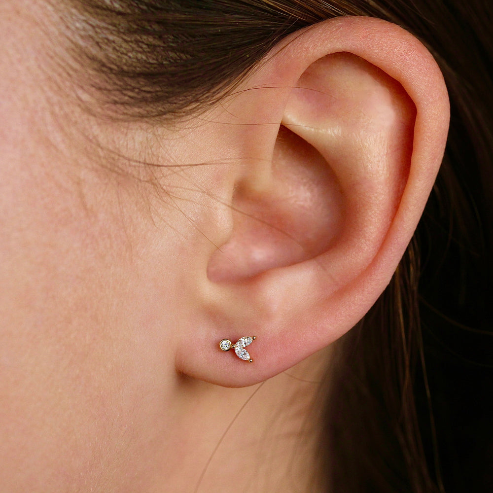 Earrings 14k Yellow Gold The Sophia Earrings in Yellow Gold