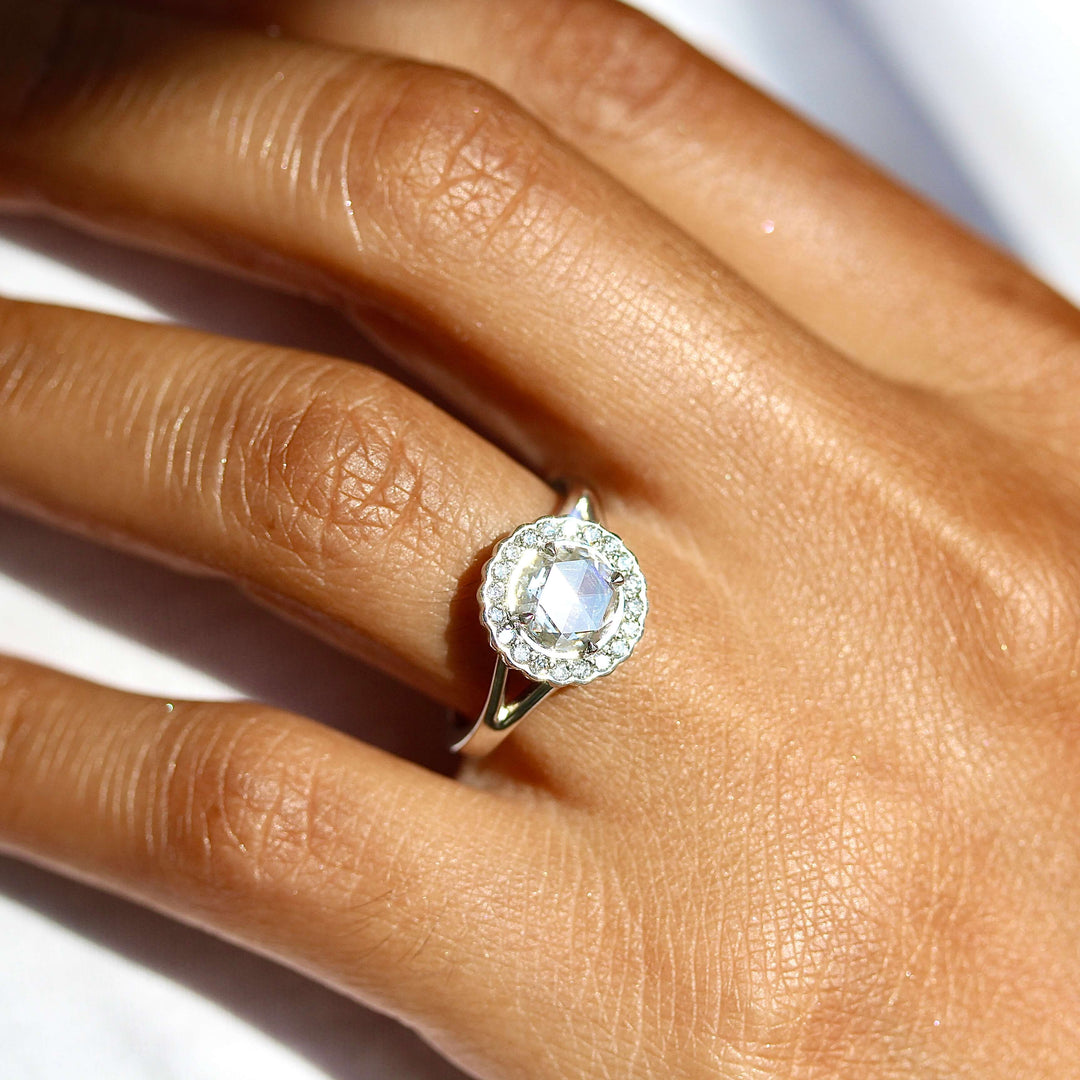 Ready to Ship Ring 14k White Gold The Diana Ring in White Gold with 1ct Lab-Grown Diamond