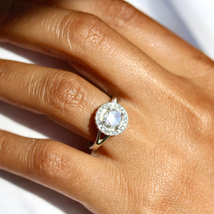 Ready to Ship Ring 14k White Gold The Diana Ring in White Gold with 1ct Lab-Grown Diamond